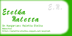 etelka maletta business card